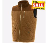 Caterpillar Chaqueta De Algodón Encera Para Hombre Abrigo Chaleco Marrón