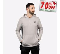 Caterpillar Coolmax Hombre Cuarto Cremallera Cómodo Moda con Capucha Gris