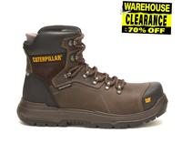 Caterpillar Diagnóstico 2.0 Hombre Botas de Seguridad Impermeable Piel Marrón