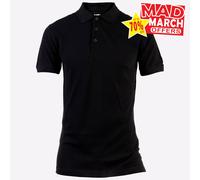 Caterpillar Essentials Camiseta Polo Clásica Casual Para Hombre Negra