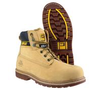 Caterpillar Holton Hombre Cordones Piel Premium Trabajo Botas Seguridad Marrón
