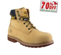 Caterpillar Holton S3 Hombre Cuero Seguridad Trabajo Libre Antideslizante Boots