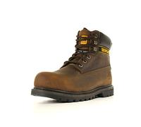Cat Footwear Holton Steel Toe S3 HRO SRC, Botas de Trabajo Hombre, Dark Brown, 42 EU