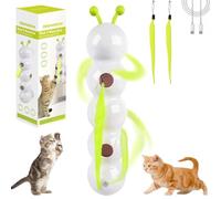 Caterpillar - Juguete inteligente para gatos con diseño de gusano, juguete interactivo con ventosa montado en la pared y ventana para gatos de interior y ejercicio