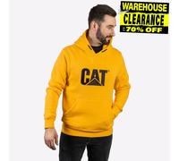 Caterpillar Logo Hombre Moda Informal Clásico con Capucha Sudadera Amarillo