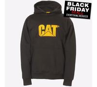 Caterpillar Logo Hombre Moda Informal Clásico con Capucha Sudadera Negro