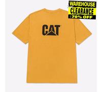 Caterpillar Marca Camiseta Casual De Trabajo Para Hombre Amarillo