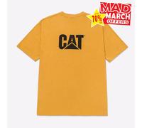 Caterpillar Marca Camiseta Casual De Trabajo Para Hombre Amarillo