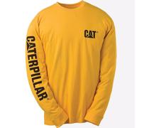 Caterpillar Marca Camiseta De Manga Larga Clásica Casual Para Hombre Amarillo