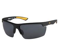 Caterpillar Men's Pickup Polarized Sunglasses Rectangular, Rubberized Matte Black, 71 mm