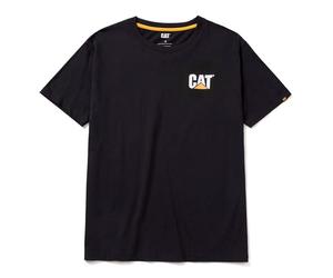 Caterpillar Mens TM - Maglietta a maniche corte con logo - Uomo (L) (Nero)