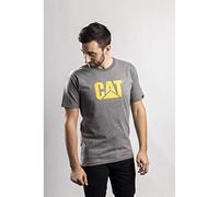 Caterpillar Mens TM - Maglietta a maniche corte con logo - Uomo (XXL) (Erica grigio screziato)
