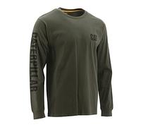 Caterpillar Men's Trademark Banner Long Sleeve T-Shirt, Chive, XL