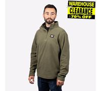Caterpillar Microfleece Hombre Exterior Top Coat Trabajo Cuarto Cremallera