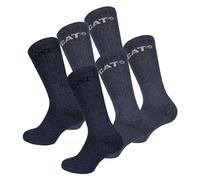 Caterpillar Outdoor socks 6 pares de calcetines para hombre en algodón suave con control de humedad, puntera y talón reforzados (Azul, 41-45)