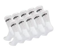 Caterpillar Performance Socks 10 Pares Calcetines Hombre, Plantilla y Empeine de Esponja, Puntera y Talón Reforzados, Algodón (Blanco, 43-46)