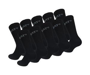 Caterpillar Performance Socks 10 Pares Calcetines Hombre, Plantilla y Empeine de Esponja, Puntera y Talón Reforzados, Algodón (Negro, 39-42)