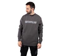 Caterpillar Peso Medio Hombre Cuello Redondo de Diseño Trabajo Sudadera Gris