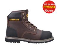 Caterpillar Botas de trabajo Powerplant S3 Hombre Cuero Seguridad Exterior Marrón