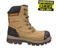 Caterpillar Premier Hombre Cuero Impermeable Trabajo Exterior Seguridad Bota Tan