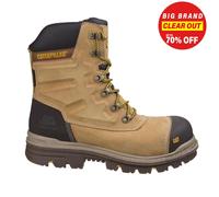 Caterpillar Bota de seguridad Premier Hombre Cuero impermeable Trabajo exterior Tan