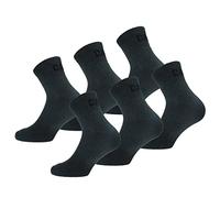 Caterpillar Quarter Socks 6 Pares Calcetines Trabajo Hombres, Altura Sobre Tobillo, Reforzados Puntera Talón, Algodón (Antracita, 43-46)