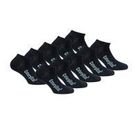 Caterpillar Sneaker 10 pares Calcetines cortos, altura del tobillo, en algodón suave (Negro, 39-42)
