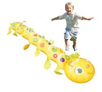 Caterpillar Sprinkler Toy, Inflatable Water Game, Colorful Outdoor Spray Feature, Easy Hose Connection for Kids Backyard Party Play, Large Size, 140x45cm Multicolor