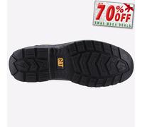 Caterpillar Striver S3 Hombre Bajo Cuero Seguridad Ropa de Trabajo Zapatos Negro