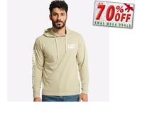 Caterpillar Sudadera Para Hombre Casual De Manga Larga Color Beige