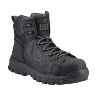 Caterpillar Threshold - Botas de seguridad de piel de grano compuesto para hombre, Black, 45 EU