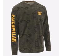 Caterpillar Trademark Banner Camiseta De Manga Larga Casual Para Hombre Verde