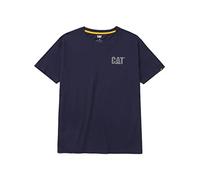 Caterpillar Trademark Men’s T-Shirts with Shape-Retention Rib Trim Spandex and Cat Logo on Chest (Regular, Big & Tall Sizes), Eclipse Charcoal - M