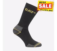 Caterpillar Tripulante Trabajo 3 Par Pack Negro Comodidad Talla Única Calcetines
