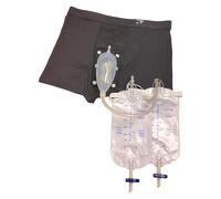 Catéter externo for hombres, bolsa for catéter en la pierna, ropa interior for incontinencia, for orina masculina con colector antiderrames y drenaje urinario (M)(M)