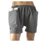 Catéter externo for hombres, pantalones for catéter en la pierna, ropa interior, for, cortos for bolsa de nefrostomía, for el cuidado drenaje ostomía(M)