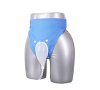 Catéter externo para hombre, porta pipí para urinario con colector de orina de silicona con 2 bolsas para catéter de orina (Tipo de hombres mayores, azul)