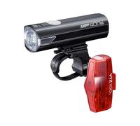 CatEye AMPP 400S & Viz 100 - Juego de Luces para Bicicleta - Luces Delanteras y traseras Recargables por USB de Alta Visibilidad - Potente LED para conducción Nocturna, Viajes urbanos, Seguridad