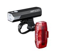 CatEye AMPP 900 - Juego de Luces Delanteras y Luces traseras Viz 300 para Bicicleta, Recargables por USB, para Bicicletas de Carretera y de Viaje
