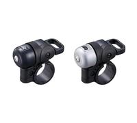 CatEye Oh-1500 Nido Bell - Timbre Plateado para Bicicleta con Sonido Claro y Fuerte, Timbre para Bicicleta de Carretera y montaña, para Adultos y niños