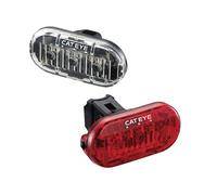 CatEye Omni TL-LD135 - Juego de 3 Luces y reflectores para Bicicleta (36,0 x 75,0 x 21,9 mm), Color Negro