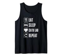Cath Lab Enfermera Enfermería Cardiaca Cardiac Tecnología Heart Latido ECG Camiseta sin Mangas