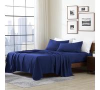 Cathay Home Essentials - Juego de sábanas de Microfibra Ultra Suave, hipoalergénicas, Resistentes a Las Arrugas, Doble Cepillado, Color Azul Real, Individual