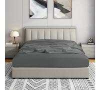 Cathay Home Sheet Full ajustada - Hoja de bolsillo estndar de doble cepillado ultra suave - Wrinkle & Fade Resistente - 14 """" SOLO PODILLO ESTN