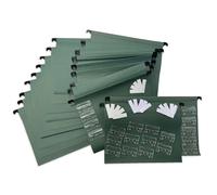 Cathedral Archivos colgantes foolscap 20pk - Verde