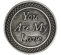 Cathedral Art (Abbey & CA Gift Pocket Token PT468 You Are My Love-Ficha de Bolsillo, 2,5 cm, Metal, Plateado, Talla única