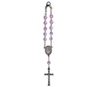 Cathedral Art Junio de/luz Amatista Birthstone Coche Rosario, 6 Pulgadas, kt706