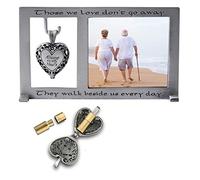 Cathedral Art Memorial Picture Frame with Keepsake Vial (Abbey & CA Gift) Marco de Fotos conmemorativo con Frasco de Recuerdo, Metal, Plateado, 5-1/4 by 3-Inch