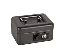 Cathedral Products Caja de dinero de acero de 6 pulgadas con cerradura de combinación, duradera y segura, diseño portátil con bandeja elevable