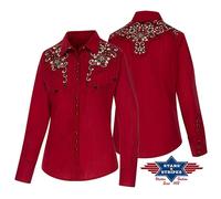 CATHERINE Blusa Roja Fucsia Western Country STARS AND STRIPES Mujer